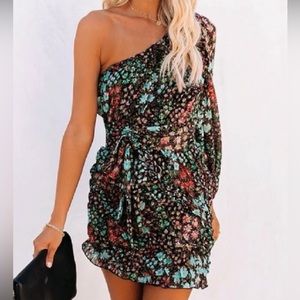 New asymmetrical floral dress